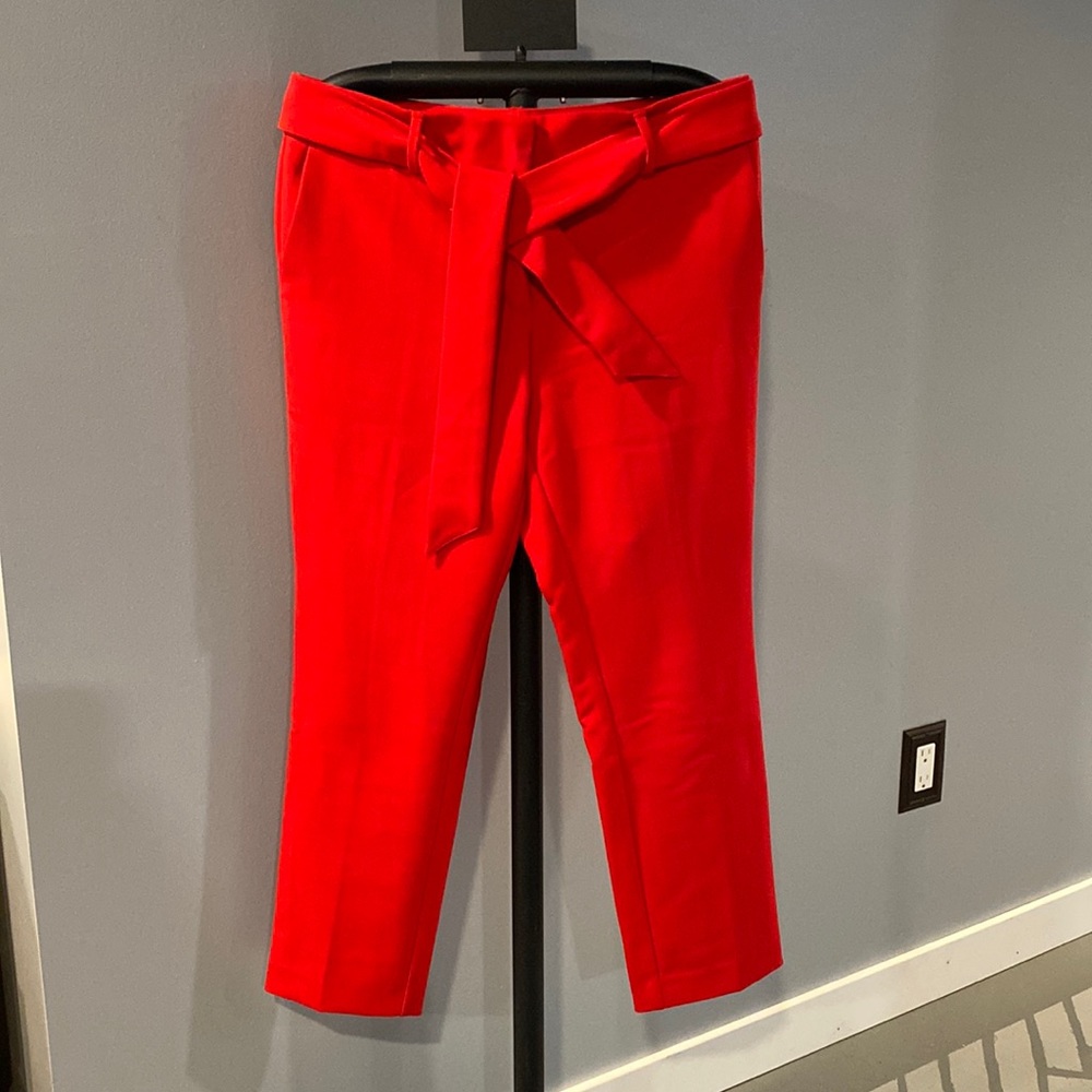 LOFT Marissa Tie Waist Ankle Pants